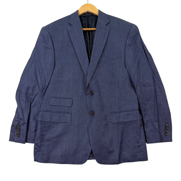 Lauren Ralph Lauren Other - Ralph Lauren Mens 40S Slim Fit Short Blue Silk Wool 2-Button Blazer Sport Coat